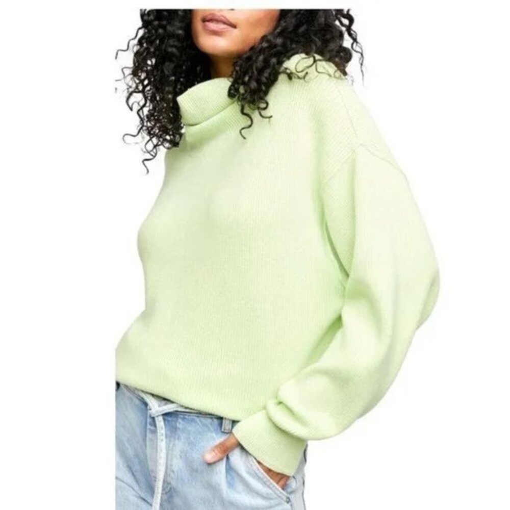 FREE PEOPLE Softly Structured Knit Tunic In Dinosaur.